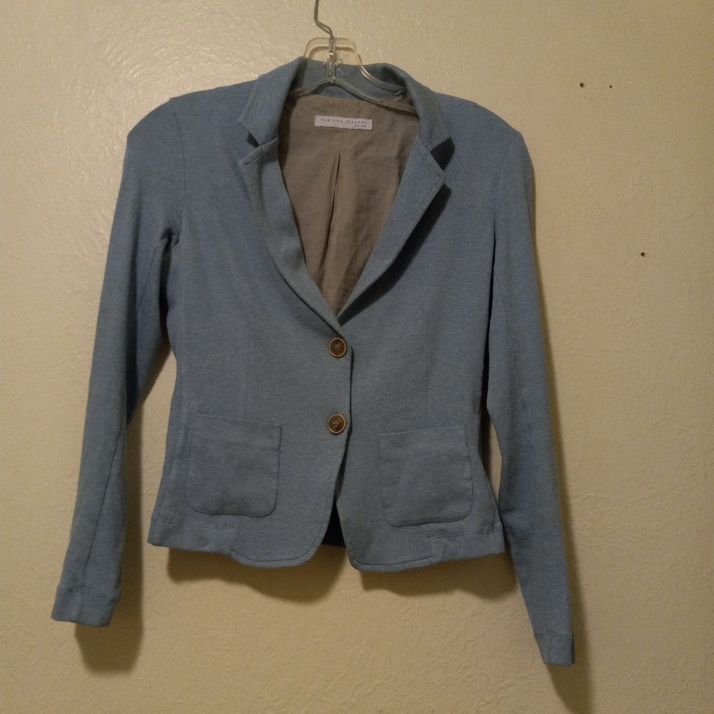 Fabiana Filippi Light Blue Fitted Blazer Size XS - Picture 3 of 16